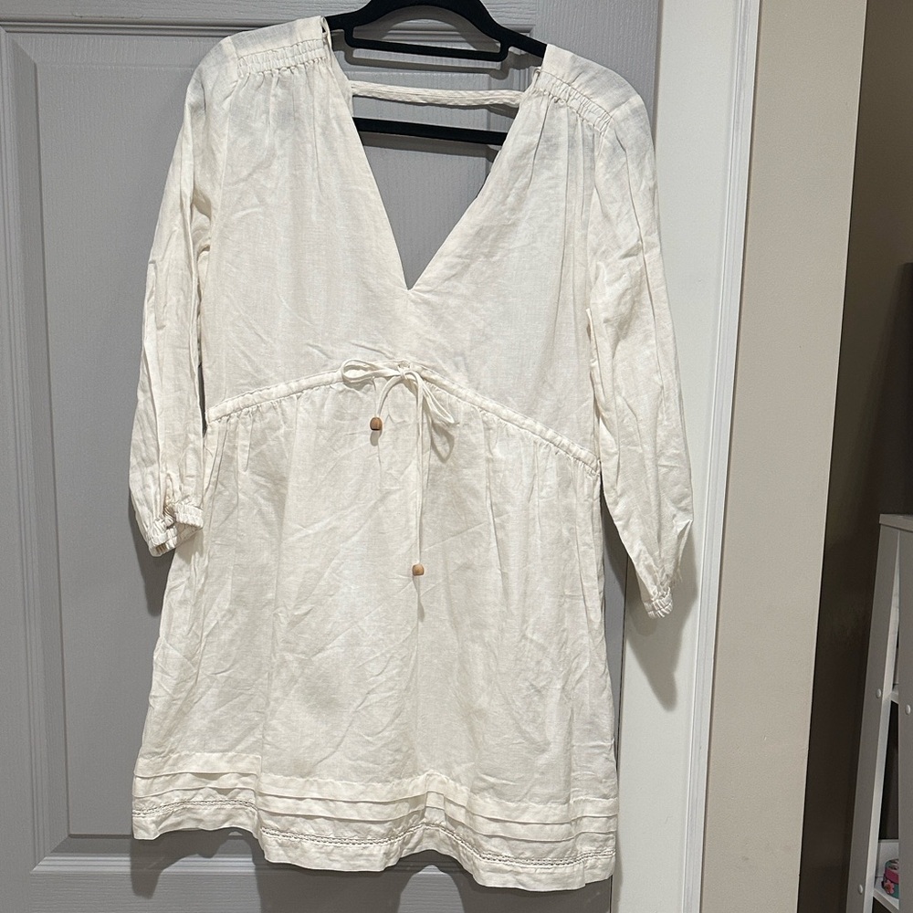 Zara Off-White Women's Babydoll Dress